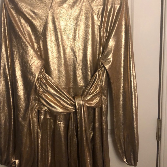 Free People gold party dress size 8 - Picture 5 of 7